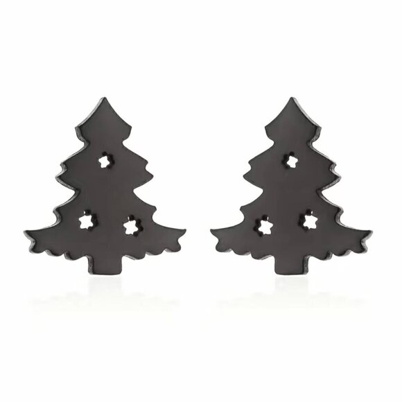 Christmas Tree Stainless Steel Stud Small Earrings #1146 - Picture 7 of 8